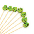 Leaf shape disposable cocktail pick decorative food party pick